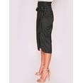 thumbnail image 3 of Falda cruzada satinada AMAD negro M AMAD FW22-F11, 3 of 5