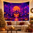thumbnail image 3 of Pumpkin Lantern Entrance in Neon Amusement Park, Spooky Gothic for Halloween Decor Lovers, Pumpkin Wall Art, Halloween Gift, Tapestry Wall Hanging for Bedroom and Entryway, 3 of 6