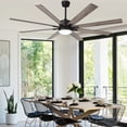 thumbnail image 3 of Chords Attic 72" Reversible 8-Blade Ceiling Fan with LED Lights and Remote Control, 6-Speed, Timer,&nbsp;3-Color, DC Motor, 3 of 10