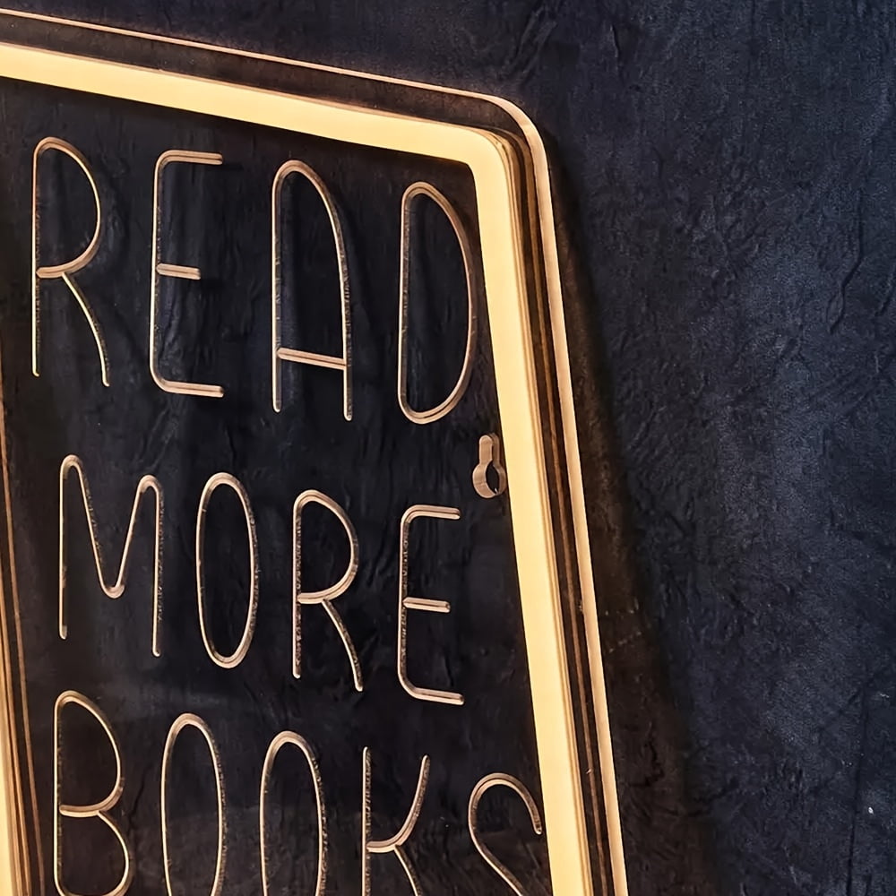 Book Design Neon Sign Light, USB Powered Decorative Neon Light, Suitable For Home, Living Room, Bedroom And Study, Stylish Neon Sign Light For Office Decoration