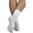 thumbnail image 2 of ToBeInStyle Womens Classic Opaque Nylon Anklet Fashion Novelty Socks - White, 2 of 6