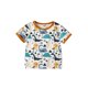 thumbnail image 3 of Trajes de verano para bebés y niños pequeños Camisa con estampado de dinosaurios Pantalones cortos superiores Conjuntos de ropa de algodón XBTCLXEBCO 4-5 años, Azul, 3 of 6