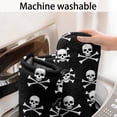 thumbnail image 5 of Black White Skull Cross Pattern Bathroom Rugs Mat,Non Slip Microfiber Bathroom Rug,Rubber Backing,Soft Bathroom Mats for Bathroom Floor,Tub and Shower,17x27in(43x68cm), 5 of 5
