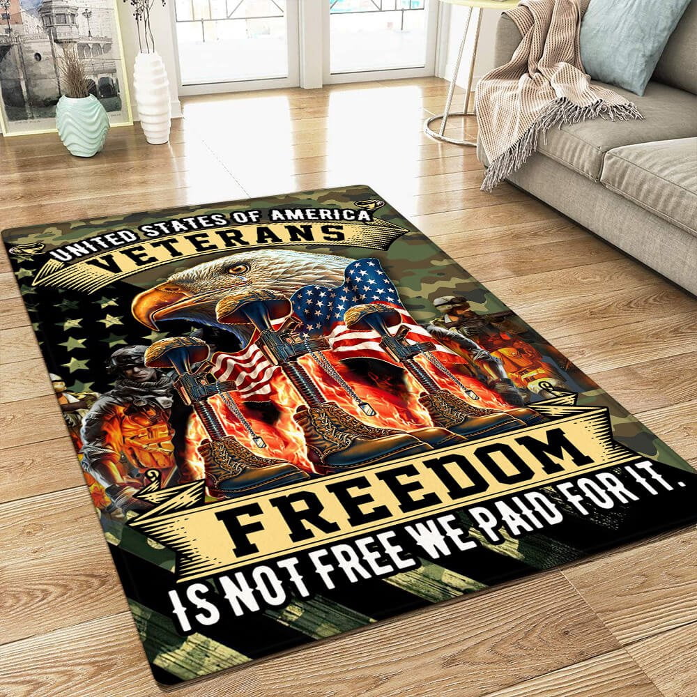 Rectangle Area Rug For Living Room, Bedroom, American Rug Freedom Is ...