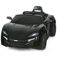 thumbnail image 1 of Costway 12V Kids Ride On Car 2.4G RC Electric Vehicle w/ Lights MP3 Openable Doors Black, 1 of 10