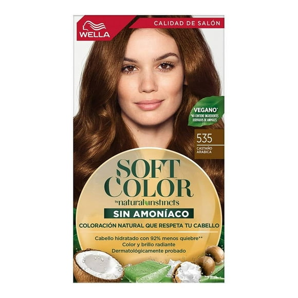 Tinte para cabello Soft Color Wella semipermanente 535 castaño arabica