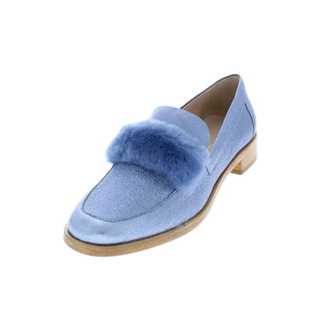 - Loeffler Randall Womens Greta Leather Shearling Loafers