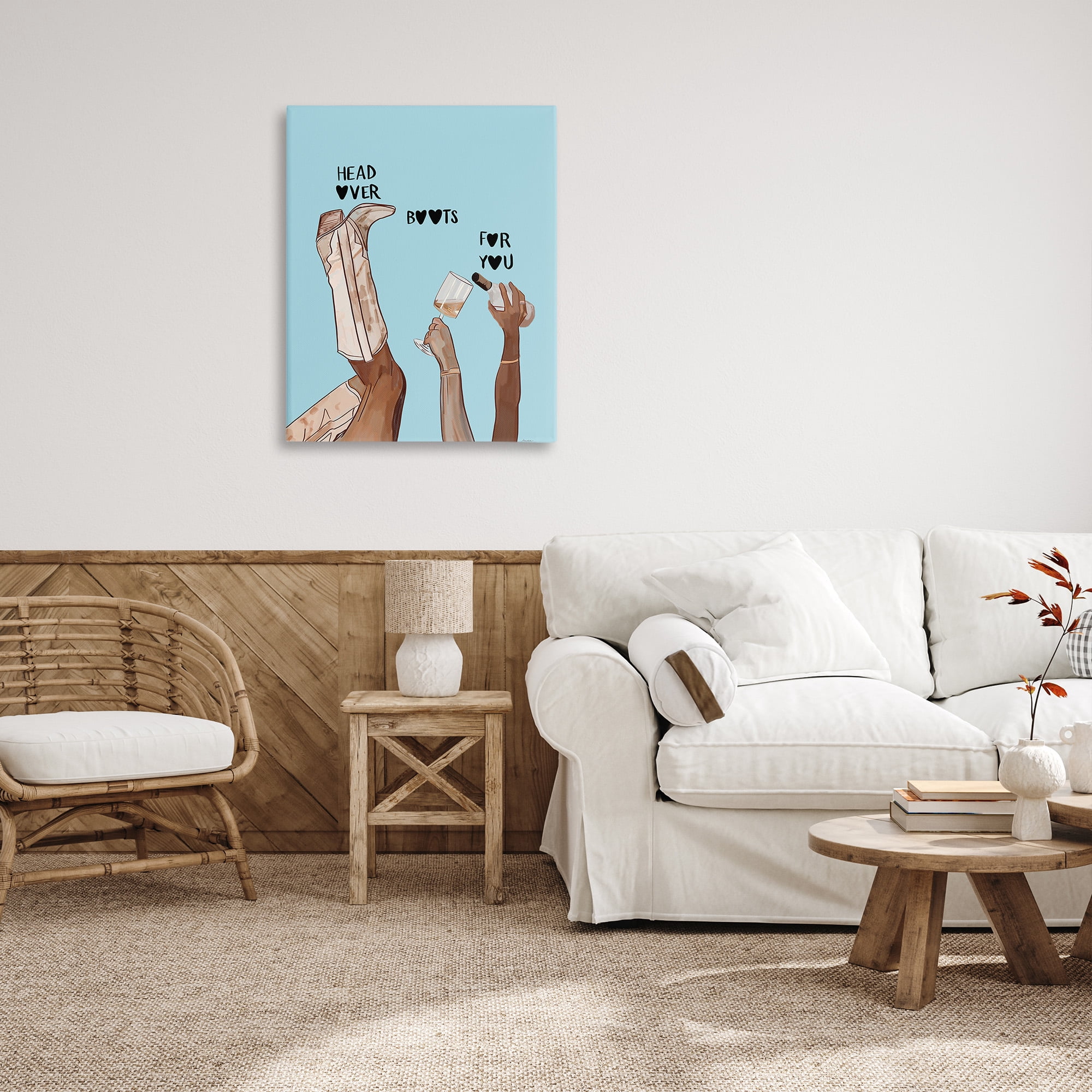 Stupell Industries Romantic Cowgirl Phrase Food & Beverage Painting Gallery Wrapped Canvas Art Print Wall Art, 30 x 40