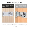 thumbnail image 4 of UPGRATOR Box Hasp Lock Keyed Hasp Locks Stainless Steel 1 Set for Tool Boxes, 4 of 8