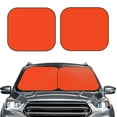 thumbnail image 2 of Xecao Orange for Foldable Car Sun Shades (2-Pack) offer sun protection with an easy-fold design for convenient windshield shading., 2 of 7