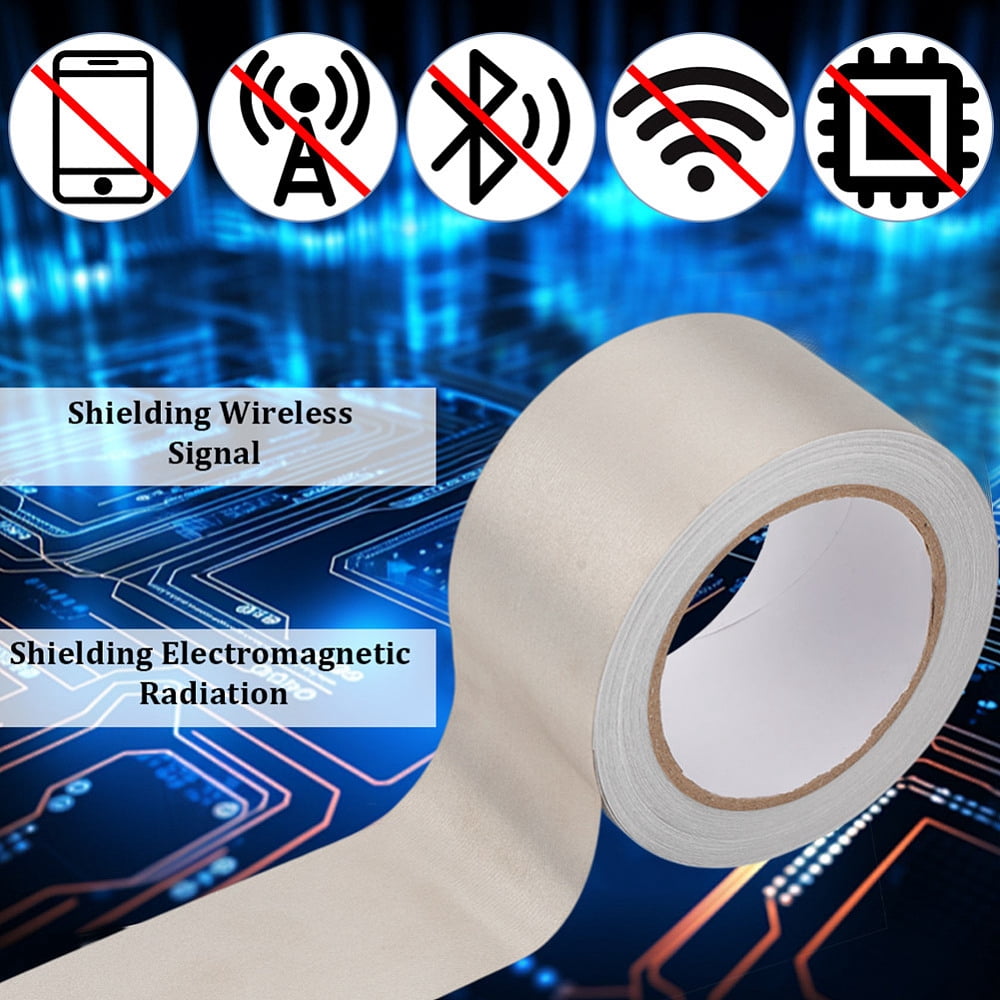 1 Roll 20M Single Sided Conductive Cloth Tape for EMI Shielding RF Blocking Laptop Cellphone LCD Cable Wire Harness Wrapping Silver 60mm