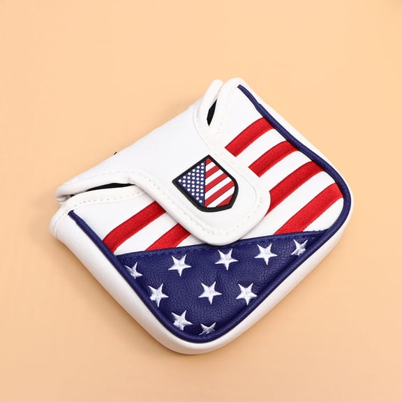 LABSERRON 1 Set Golf Putter Covers Mallet with American Flag Style 5.5x4.7in