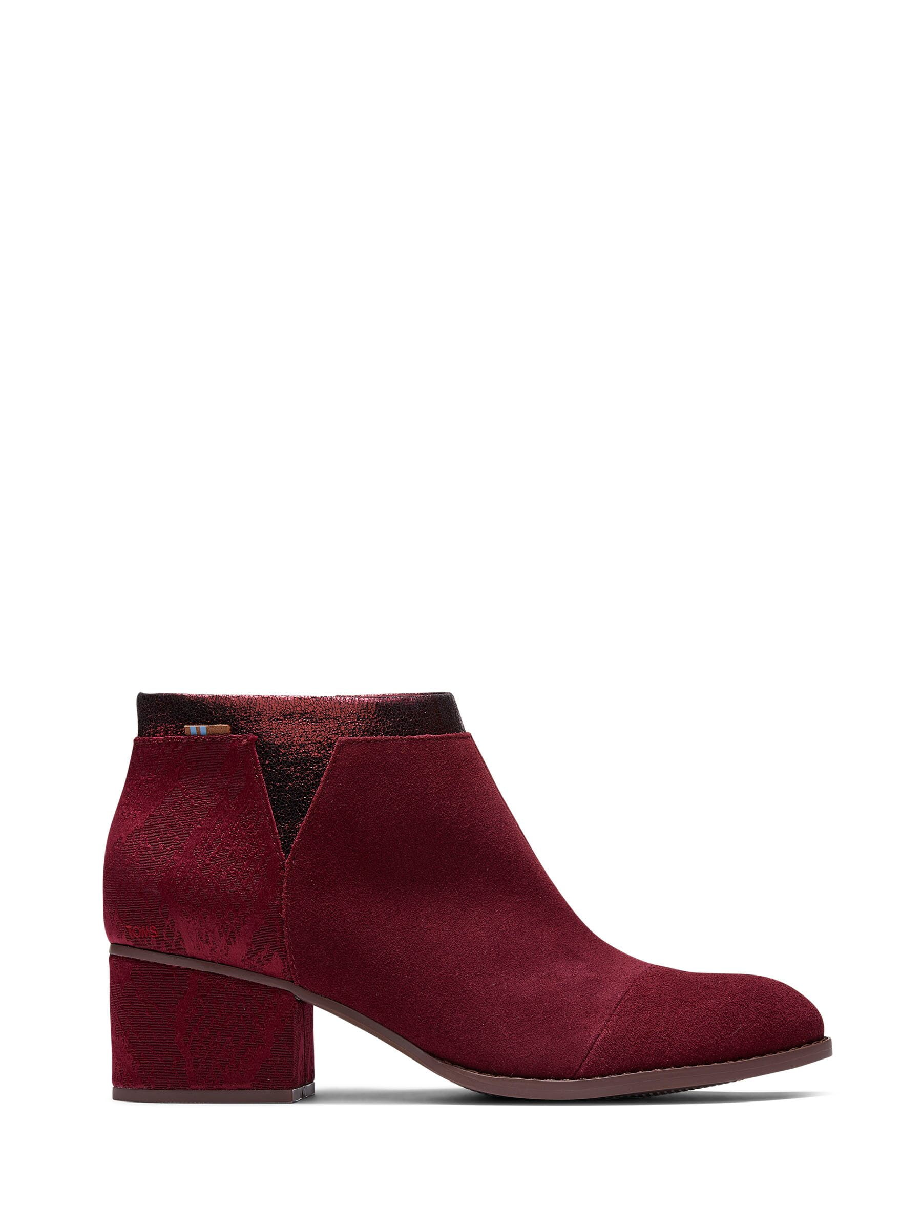 toms burgundy booties