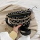thumbnail image 4 of Bolso pequeño y divertido con cadena de lujo, riñonera de moda para mujer de 2022, bolso y cartera para teléfono, bandolera para el pecho, 1 unidad, color negro, 4 of 5