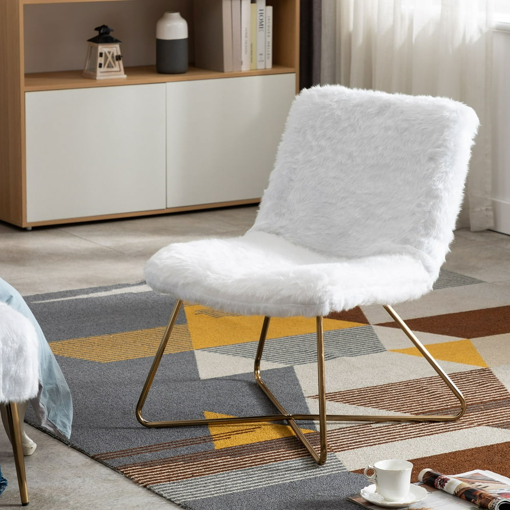 Duhome Cozy Slipper Papasan Accent Chair Plush Fur with