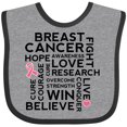 thumbnail image 3 of Inktastic Breast Cancer Awareness Month Saying Boys or Girls Baby Bib, 3 of 4