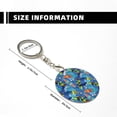 thumbnail image 3 of Naloa Hawaiian Style Print Round Keychain Keychain Key Ring, Key Tag, Key Chain Bulk for Gift Accessories (Round), 3 of 7