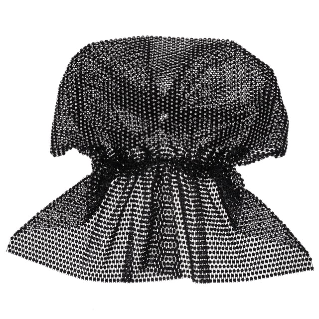 Hijab Cap Women Rhinestone Turban Elastic Rave Head Scarf Lady Bling Sparkly Cap