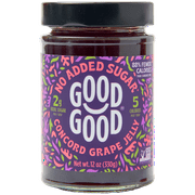 GOOD GOOD Concord Grape Jelly, No Added Sugar, Low-Calorie, Vegan, 12 oz Jar