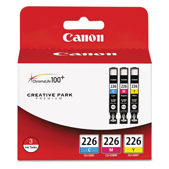 Cartucho de tinta Canon CLI-226, paquete de 3 colores para iP4820, MG5220