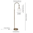 thumbnail image 5 of Maklaine Contemporary Metal Arc Floor Lamp in Brass and Gold, 5 of 12
