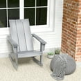 thumbnail image 4 of Costway Chaise Berçante Adirondack de Patio en HDPE Toutes Saisons pour Porche 330 Lb Gris Extérieur, 4 of 10
