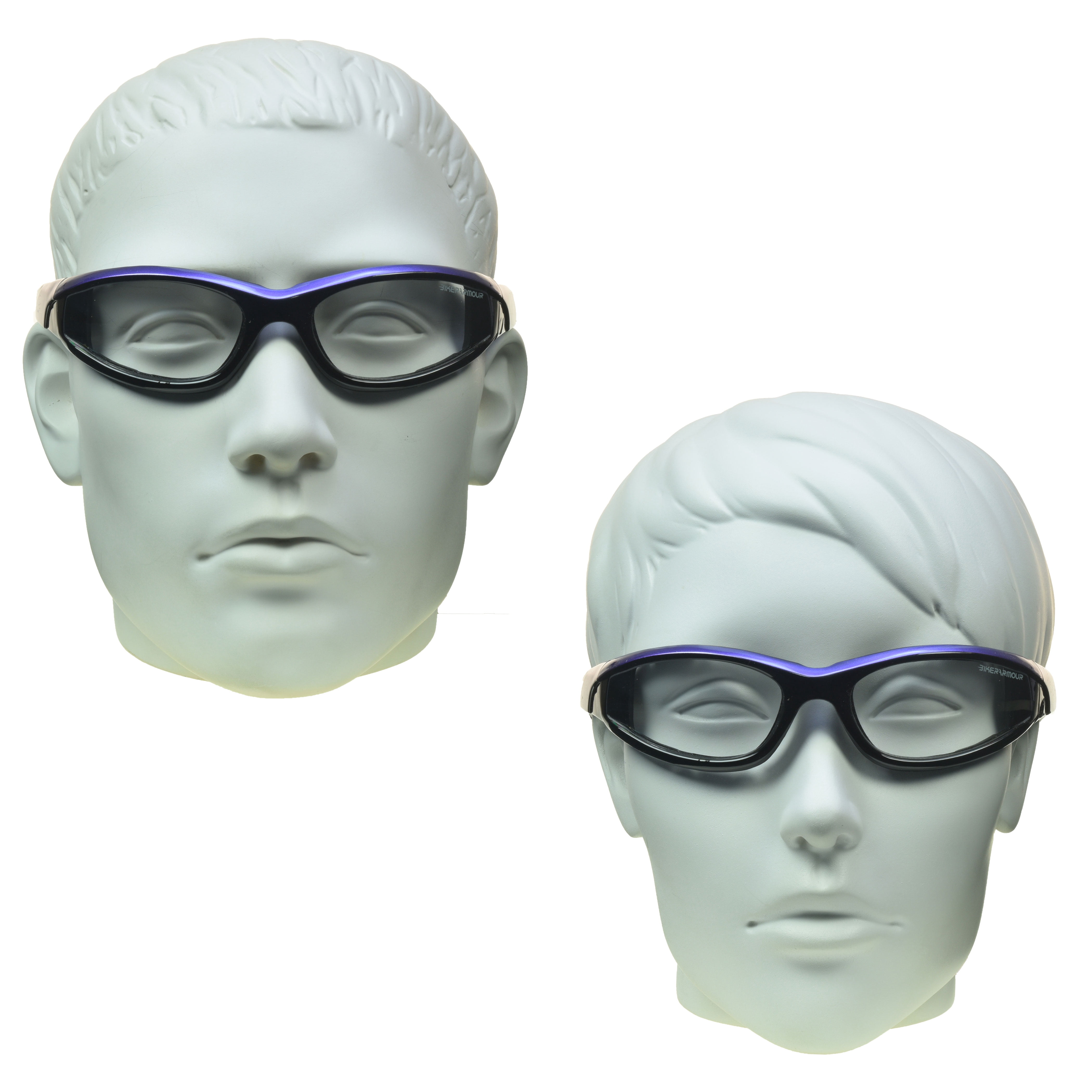 Bikershades Motorcycle Biker Night Safety Glasses Purple Women Clear & Yellow