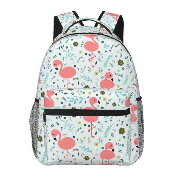 Balery Cute Flamingo Mochila Escolar Impresa, Mochila Ligera para Viajes Casual, Mochila Duradera y Cómoda Multifuncional, Mochila para Laptop-One Size
