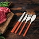 thumbnail image 4 of HWRETIE Cucharas de silicona Juego de cubiertos portátiles Cuchillos desmontables Cucharas Tenedores Palillos Regalo de viaje para estudiantes Utensilios de cocina portátiles, 4 of 5