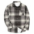 thumbnail image 4 of Mens Shirts Classic Loose Plaid Lapel Shirts for Men 2025 Vintage Button Down Long Sleeve Stylish Checkered Shirt Jackets, 4 of 5