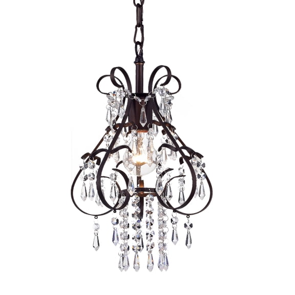 Warehouse of Tiffany Kerime Antique Bronze Metal and Crystal 1-light Pendant