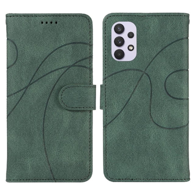Flip Case For FOXDOCK Samsung Galaxy A32 4G Card Slots and Kickstand Function Skin Feel Leather