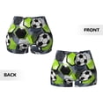 thumbnail image 5 of Xecao Football Print Workout Shorts for Women Soft Smooth Gym Yoga Scrunch Active Tennis Workout Running Shorts, 5 of 9
