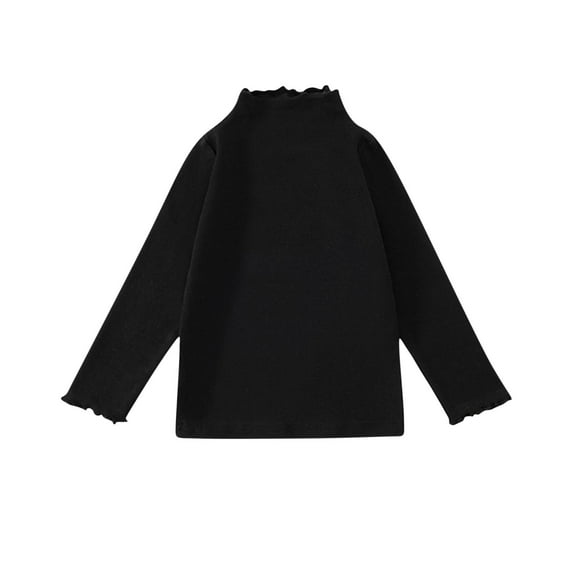breaise Toddler Baby Girl Boys Turtleneck T-Shirt Kid Cotton Long Sleeve Pullover Blouse Top Kids Regular Fit Solid Undershirt
