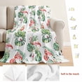 thumbnail image 5 of Palm Leaves Blanket Soft Cozy Warm Throw Blanket for Couch, Plush Fuzzy Flannel Fleece Blankets for Sofa, Tropical Flamingo Summer Green Flower Bed Blankets Lightweight Gifts for Women, 30"x40", 5 of 9