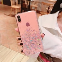 VONKY Simple Drip Glue Sparkling Powder Apple 12 MAX Phone Case Transparent Phone Case