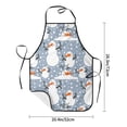 thumbnail image 4 of Fuzoiu Happy Snowmen Snowfall Print Waterproof Apron, Kitchen Apron for Women Men Chef, Apron for Christmas Dinner Party Cooking Baking Crafting House Cleaning Kitchen, 4 of 7