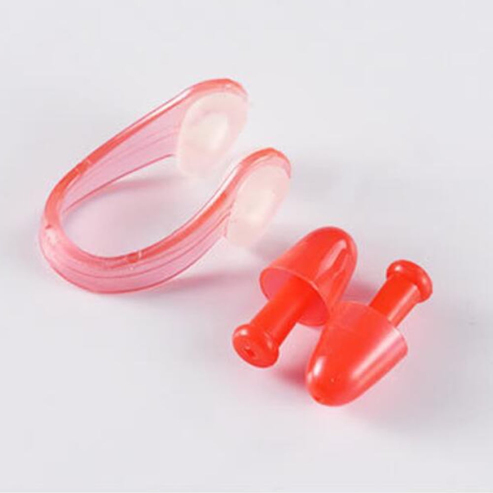 Waterproof Diving Swimming Ear Plugs & Silicone Nose Clip Kit with