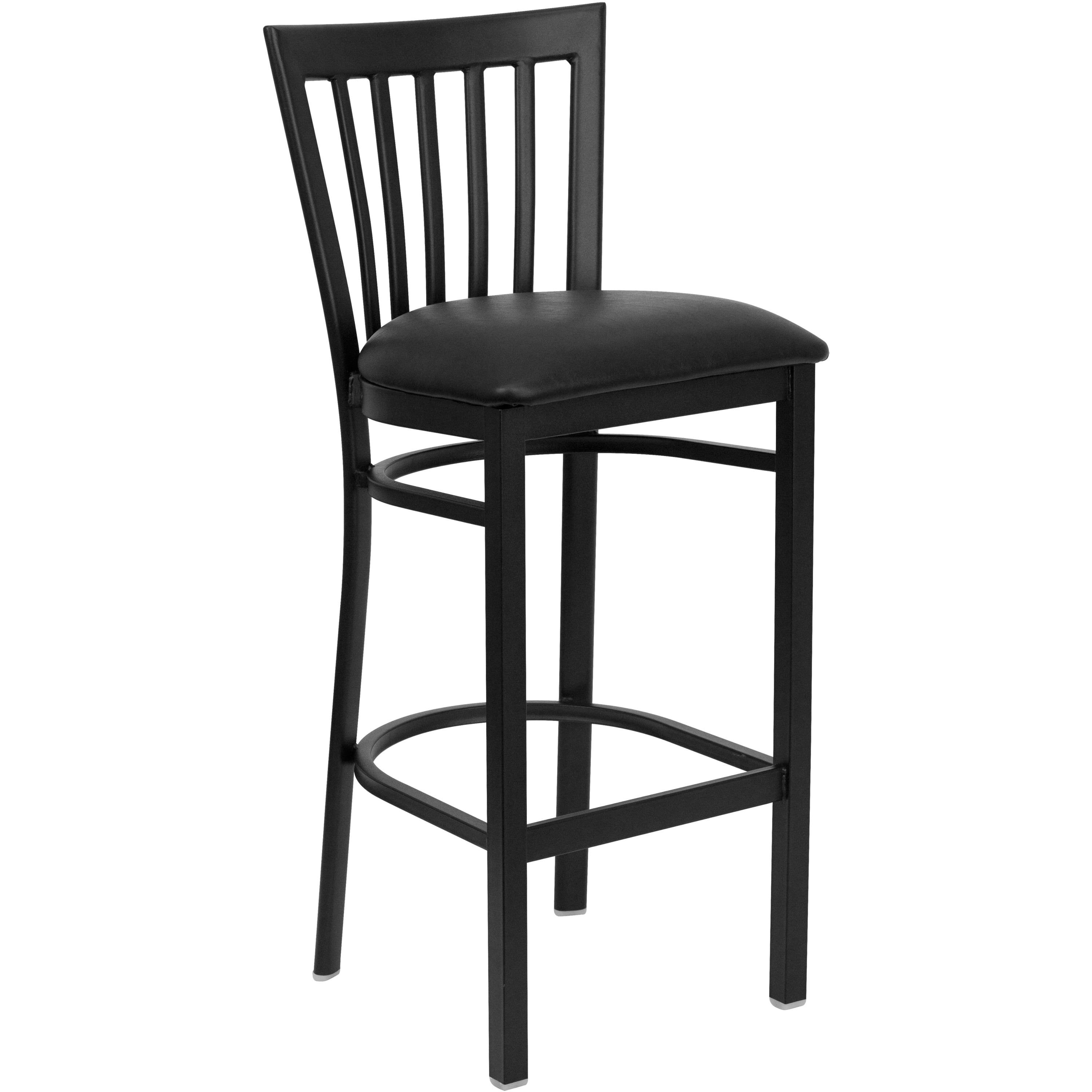 Metal School House Bar Stool 29", Black