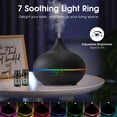 thumbnail image 2 of Aeshory Ultrasonic Series Wood Grain Essential Oil Diffuser Cool Mist Humidifier Black with Remote 550ml / 18.6oz, 2 of 8