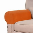 thumbnail image 2 of 2 Pcs Stretch Recliner Chair Armrest Covers, Spandex Arm Covers for Chairs Couch Sofa Armchair Slipcovers for Recliner Sofa (Orange), 2 of 8