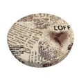 thumbnail image 2 of Lsque Abstract Coffee Pattern With Letters Round Bar chair cushion covers Velvet Fabric Premium Comfort Protects from Scratches and Stains for 14-17 Inch Chair- 14 inch, 2 of 7