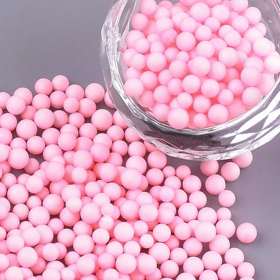 Small Craft Foam Balls Round for DIY Wedding Holiday Crafts Making Pearl Pink 2.5~3.5mm