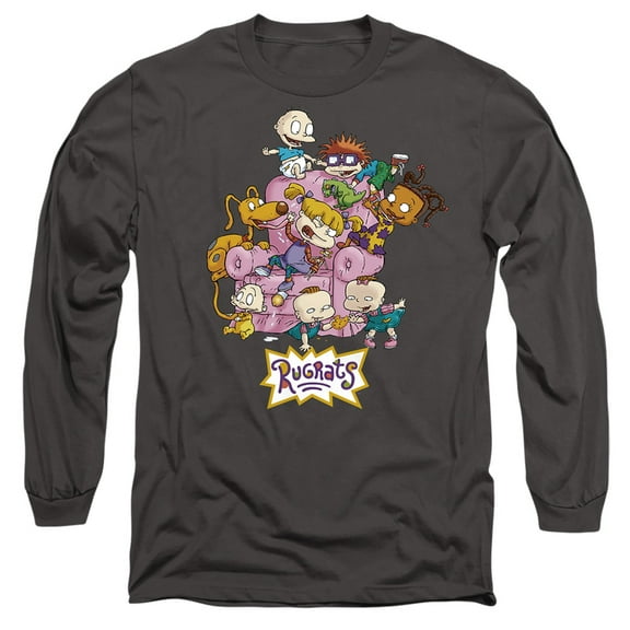 Rugrats Chair Unisex Adult Long-Sleeve T Shirt (X-Large) Charcoal