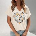 thumbnail image 2 of Xmyrz Womens Vintage Flowers Shirt V Neck Boho Floral Wildflowers Graphic Printed Tee Casual Cottagecore Short Sleeve T Shirt, 2 of 5