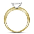 thumbnail image 2 of 10kt Yellow Gold His & Hers Round Diamond Square Cluster Matching Bridal Wedding Ring Band Set 1/2 Cttw, 2 of 4