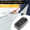 thumbnail image 3 of Funda de Llave de Coche de TPU Silicona en Negro y Tono Plateado para VW Golf 4 5 6 MK4 MK5 MK6 Polo GTI Transporter T4 T5 T6 - Funda de Llave de Control Remoto de 2 Botones, 3 of 6