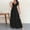 *Black, variant on U Women's Summer Halter V Neck Tie Knot Backless Beach Dresses ,A-Line Casual Maxi Dresses for Vacation White,Womens Plus S
