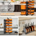 thumbnail image 3 of Kepooman Pot Organizer Rack 8 Tiers Pots and Pans Organizer, Pot Lid Organizer for Kitchen Cabinet Cookware Organizers and Storage,Upgraded, 3 of 9