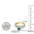 thumbnail image 4 of Dazzlingrock Collection 1.85 Carat (ctw) 14K Round Blue & White Diamond Bridal Engagement Ring Set, Yellow Gold, Size 7, 4 of 4
